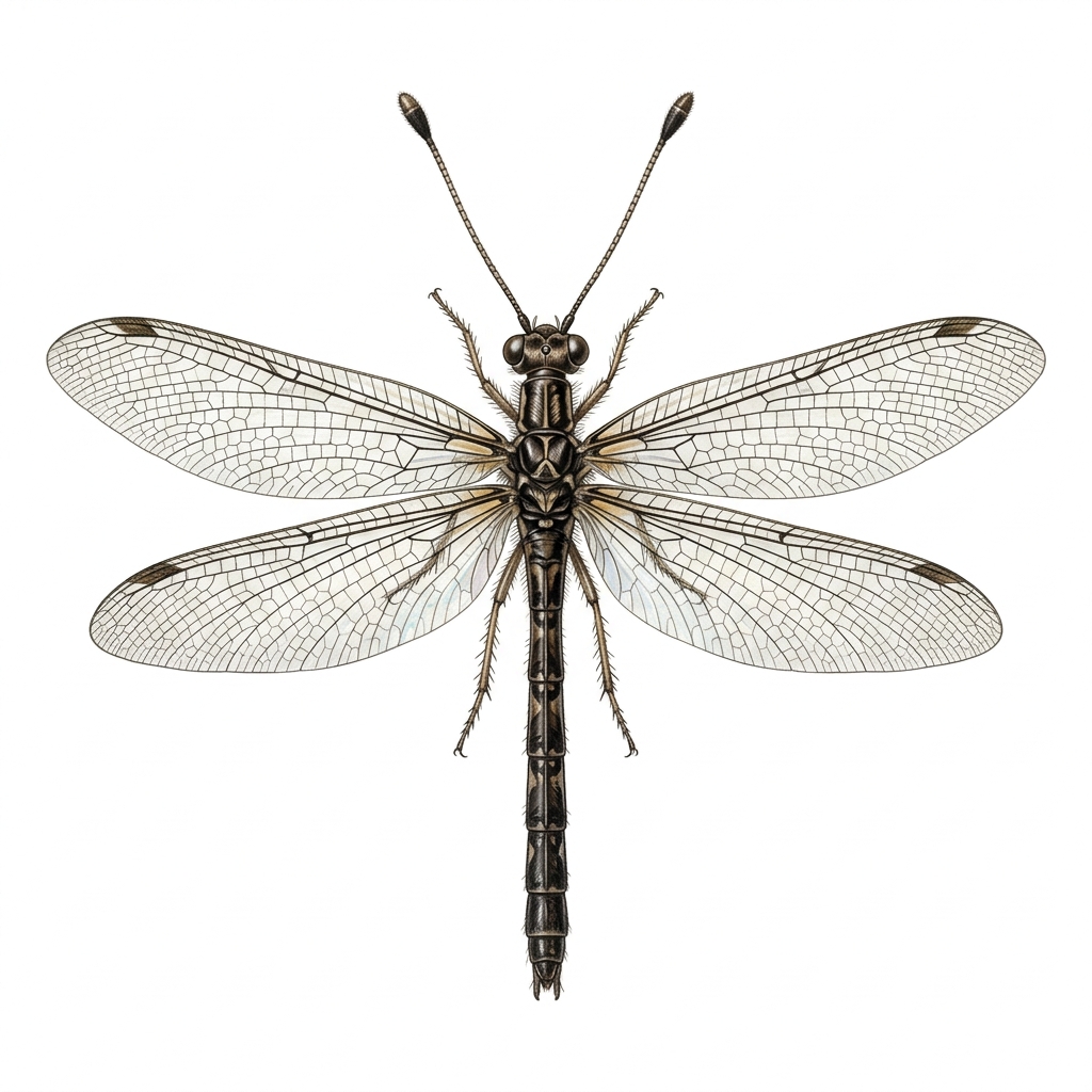 Antlion with delicate lace-like wings