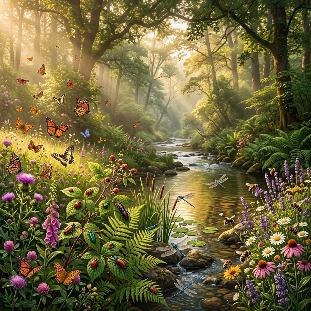 Diverse world of insects in nature